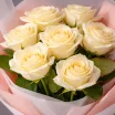 Кремовые ноты - букет белых роз 2